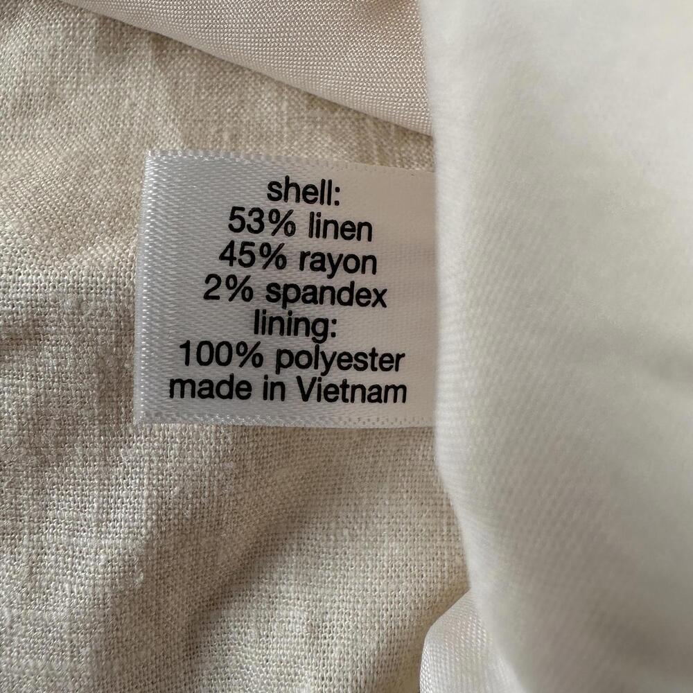 Lane Bryant Summer Blazer Womens 16 Peach Cream Colored Linen Rayon Blend NWT - Picture 5 of 6